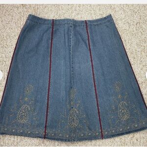 Liz Claiborne Plus Size A-Line Denim Skirt